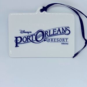 Disney White and Blue Port Orleans Resort Ornament